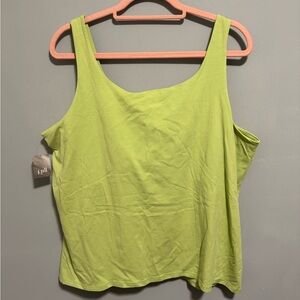 NWT- J. Jill Shelf- Bra Tank. Light Green, Women’s size 3X